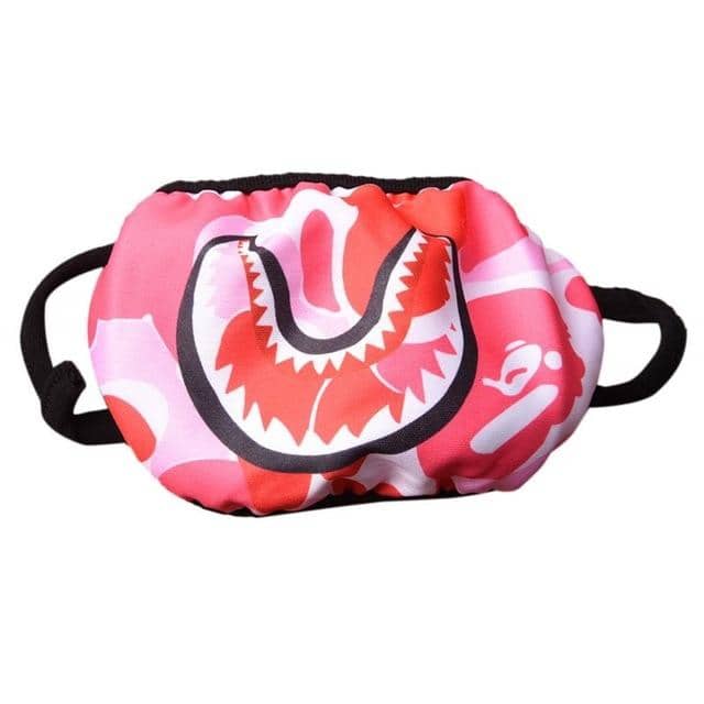 Women Men Unisex Trendy Half Face Mouth Mask Shark Colorful Camouflage Earloop Elastic Anti-Dust Kpop Muffle Protective - Kpopshop