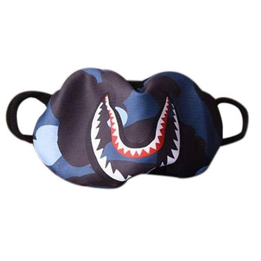 Women Men Unisex Trendy Half Face Mouth Mask Shark Colorful Camouflage Earloop Elastic Anti-Dust Kpop Muffle Protective - Kpopshop