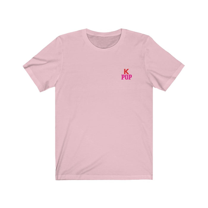 High-Quality Pink Kpop Logo Badge Unisex T-Shirt - Kpopshop