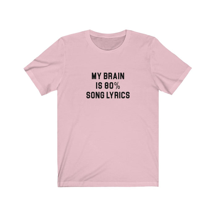 My Brain Is 80% Song Lyrics T-Shirt - Trendy Kpop T-shirts - Kpop Classic T-Shirt