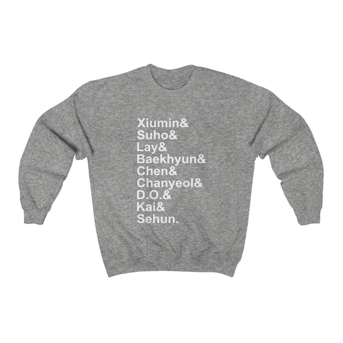 EXO Xiumin& Suho& Lay& Baekhyun& Chen& Chanyeol& Do& Kai& Sehun Sweatshirt - EXO Sweatshirt - Kpop Crewneck Women Sweatshirt