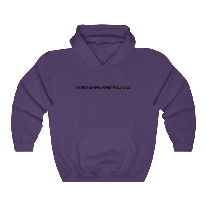I'm Busy Reading Korean Subtitles Hoodie - Trendy Winter Kpop Hoodies - Kpop Hooded Sweater