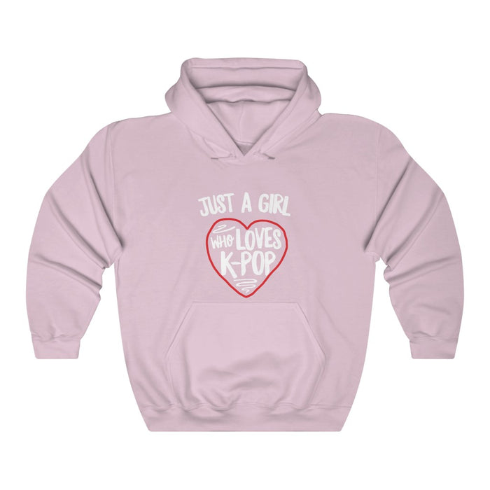 Just A Girl Who Loves K-Pop Hoodie - Trendy Winter Kpop Hoodies - Kpop Hooded Sweater