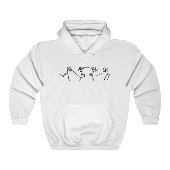 Rose Flower Hoodie - Trendy Winter Kpop Hoodies - Kpop Hooded Sweater