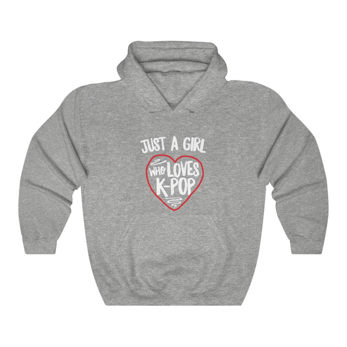 Just A Girl Who Loves K-Pop Hoodie - Trendy Winter Kpop Hoodies - Kpop Hooded Sweater