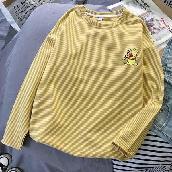 Kpopshop Originals - T-shirts Rainbow Striped Soft Loose Embroidery T-shirt  (5) - Kpopshop