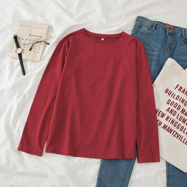 Kpopshop Originals - T-shirts Rainbow Striped Soft Loose Embroidery T-shirt  (5) - Kpopshop