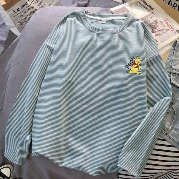 Kpopshop Originals - T-shirts Rainbow Striped Soft Loose Embroidery T-shirt  (5) - Kpopshop