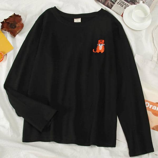 Kpopshop Originals - T-shirts Rainbow Striped Soft Loose Embroidery T-shirt  (5) - Kpopshop