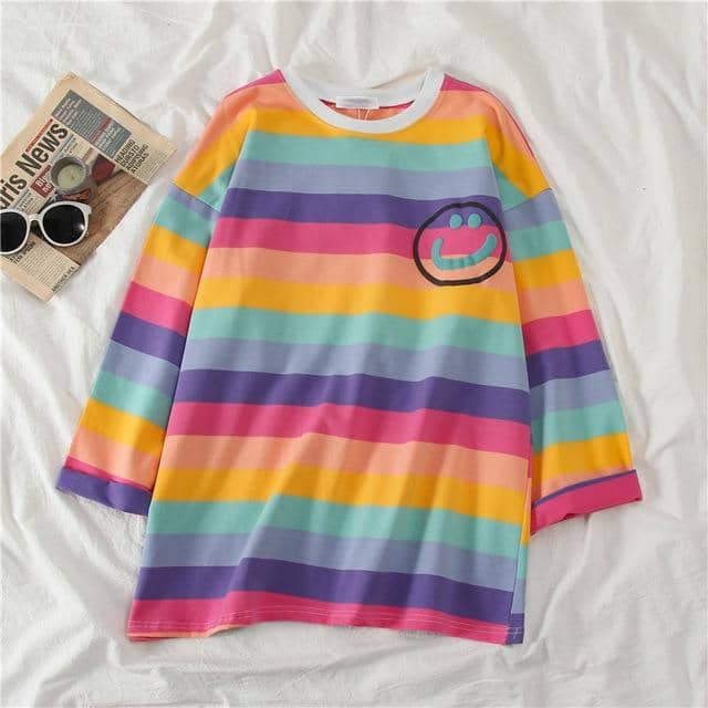 Kpopshop Originals - T-shirt Women Hip-hop Tees Korean Style letter T-shirts Girls black white tops - Kpopshop