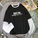 Kpopshop Originals - T-shirt Women Hip-hop Tees Korean Style letter T-shirts Girls black white tops - Kpopshop