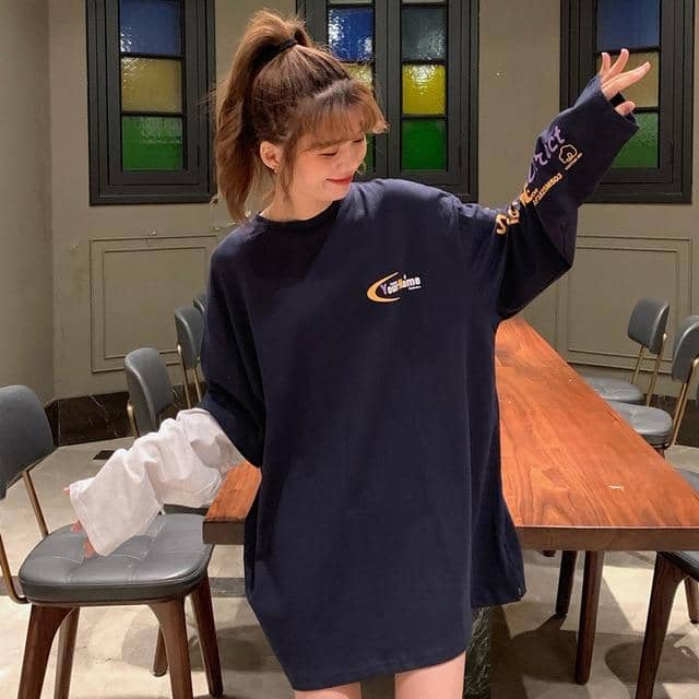 Kpopshop Originals - T-shirt Women Hip-hop Tees Korean Style letter T-shirts Girls black white tops - Kpopshop