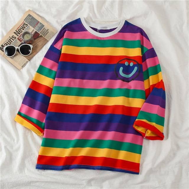 Kpopshop Originals - T-shirt Women Hip-hop Tees Korean Style letter T-shirts Girls black white tops - Kpopshop