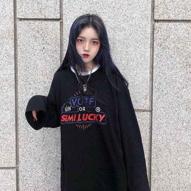 Kpopshop Originals - T-shirt Women Hip-hop Tees Korean Style letter T-shirts Girls black white tops - Kpopshop
