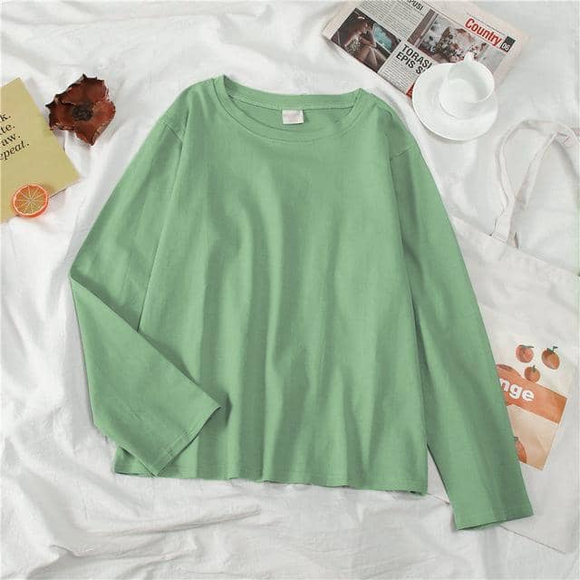 Kpopshop Originals - T-shirts Rainbow Striped Soft Loose Embroidery T-shirt  (4) - Kpopshop
