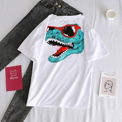 Kpopshop Originals - korean Stripped New for Women tees Tops embroidery 90's girls  Streetwear - Kpopshop