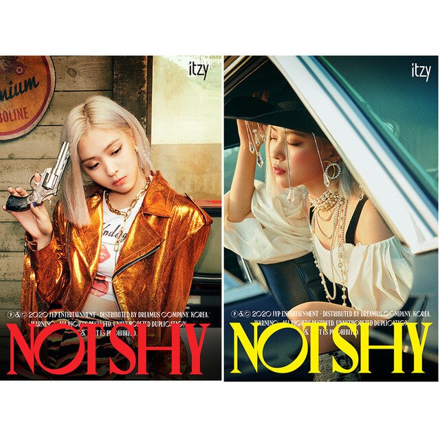 kpop 2pcs/set ITZY New Album Not Shy Clear  HD Printing Wall Banner Poster Stickers Yeji Lia Ryujin Chaeryeong Yuna Fans Gifts