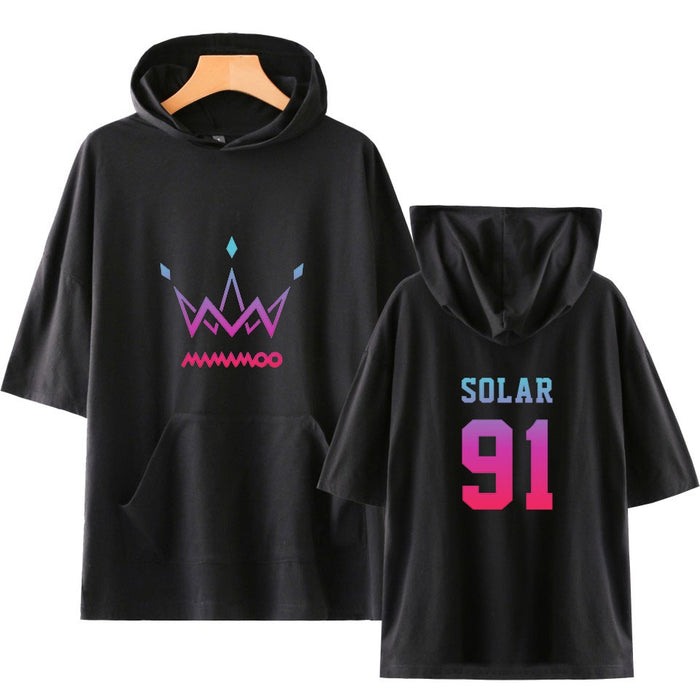 MAMAMOO Hoodie Tshirt Women Men Printed Short-Sleeved hooded sweatshirt New Arrival