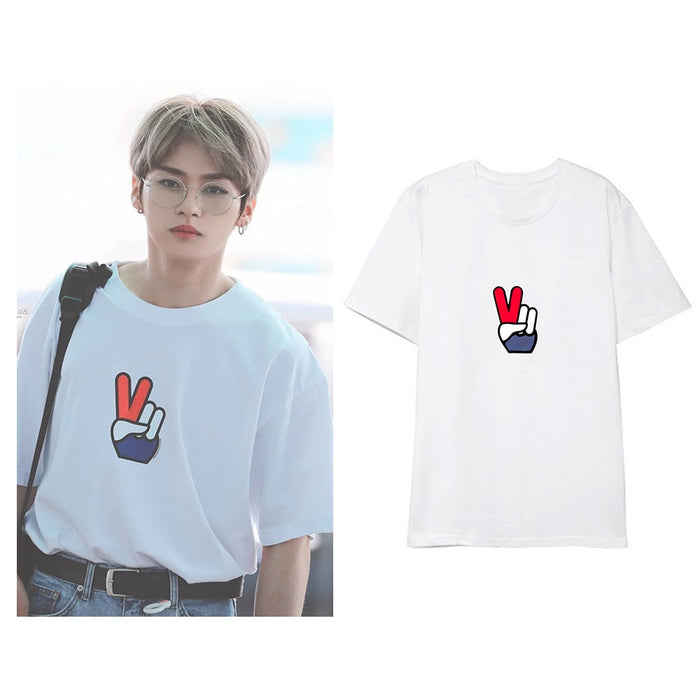 kpop Straykids clothe Korean student couple summer LEE KNOW stray kids short sleeved T-shirt women k-pop T shirt k pop Tshirt