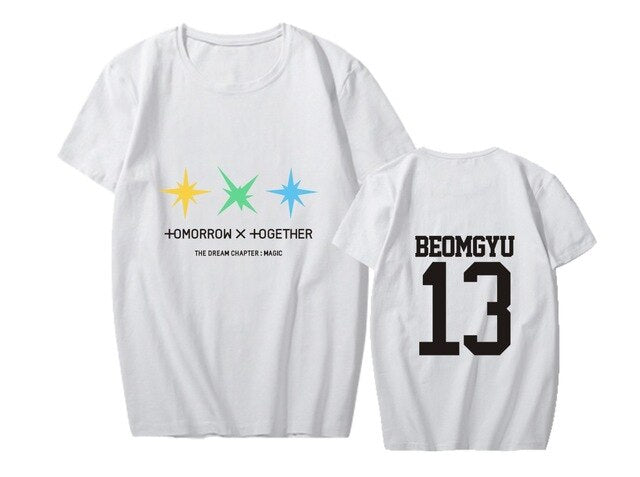 kpop TXT korean Women summer T Shirt Short Sleeved Casual Tshirt Female Streetwear Femme casual loose Tops O-neck Oversized Tees
