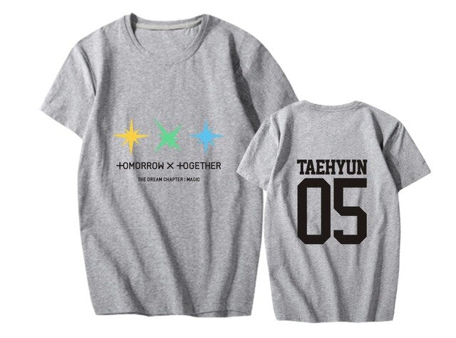 kpop TXT korean Women summer T Shirt Short Sleeved Casual Tshirt Female Streetwear Femme casual loose Tops O-neck Oversized Tees