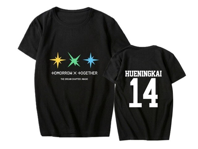 kpop TXT korean Women summer T Shirt Short Sleeved Casual Tshirt Female Streetwear Femme casual loose Tops O-neck Oversized Tees