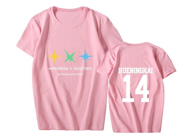 kpop TXT korean Women summer T Shirt Short Sleeved Casual Tshirt Female Streetwear Femme casual loose Tops O-neck Oversized Tees