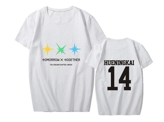kpop TXT korean Women summer T Shirt Short Sleeved Casual Tshirt Female Streetwear Femme casual loose Tops O-neck Oversized Tees