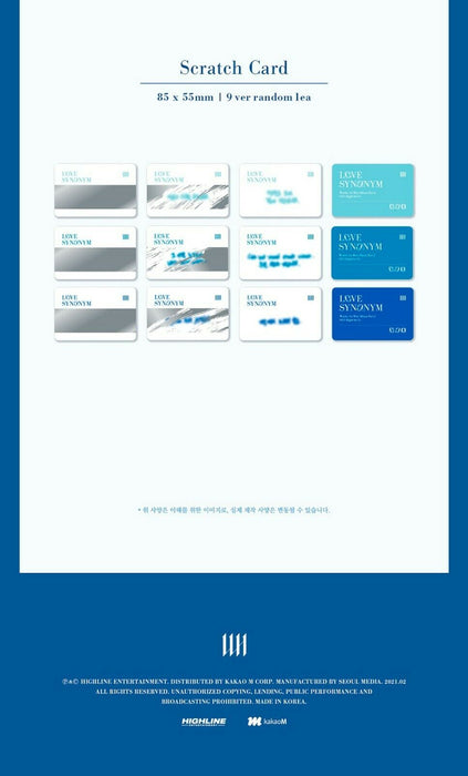 Kpop Album WONHO - [ Love Synonym #2 : Right for Us ] Part. 2 Album