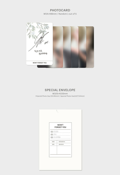 KPop Album- INFINITE KIM SUNG KYU - Won’t Forget You