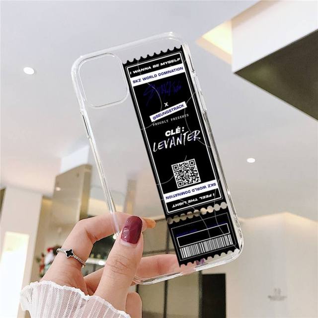 stray kids boy group kpop Phone Case For iphone 13 12 11 8 7 plus mini x xs xr pro max Transparent soft art tickets coque