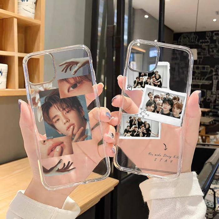 stray kids boy group kpop Phone Case For iphone 13 12 11 8 7 plus mini x xs xr pro max Transparent soft art tickets coque