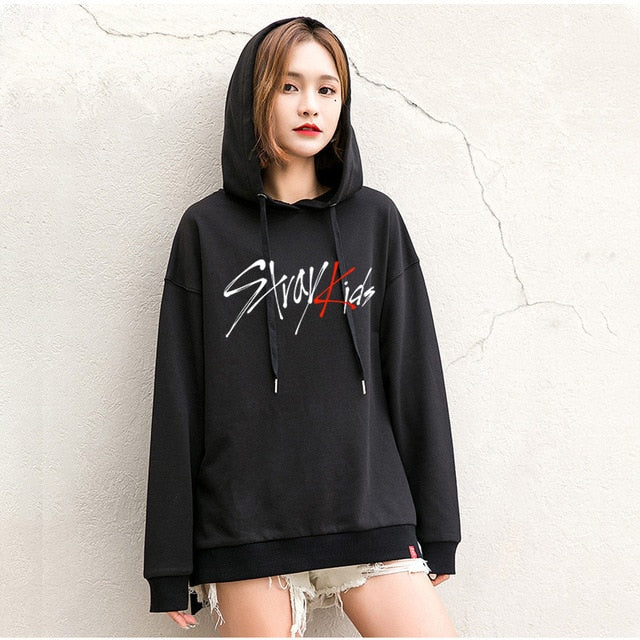 stray kids sweatshirt kpop oversized hoodie graphic print Korean clothes oversize ladies fall clothing