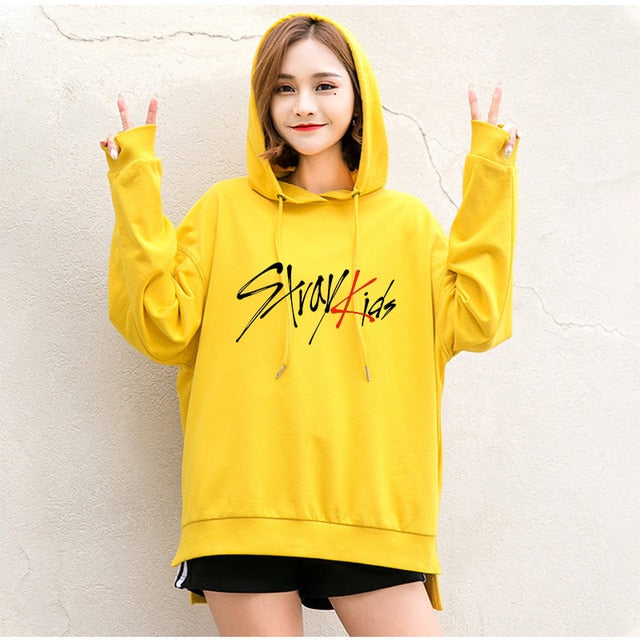 stray kids sweatshirt kpop oversized hoodie graphic print Korean clothes oversize ladies fall clothing