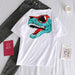 Kpopshop Originals - T-shirts Rainbow Striped Soft Loose Embroidery T-shirt - Kpopshop