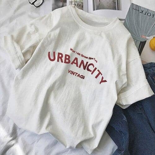 Kpopshop Originals - T-shirts Rainbow Striped Soft Loose Embroidery T-shirt - Kpopshop