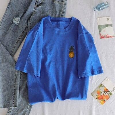 Kpopshop Originals - T-shirts Rainbow Striped Soft Loose Embroidery T-shirt - Kpopshop