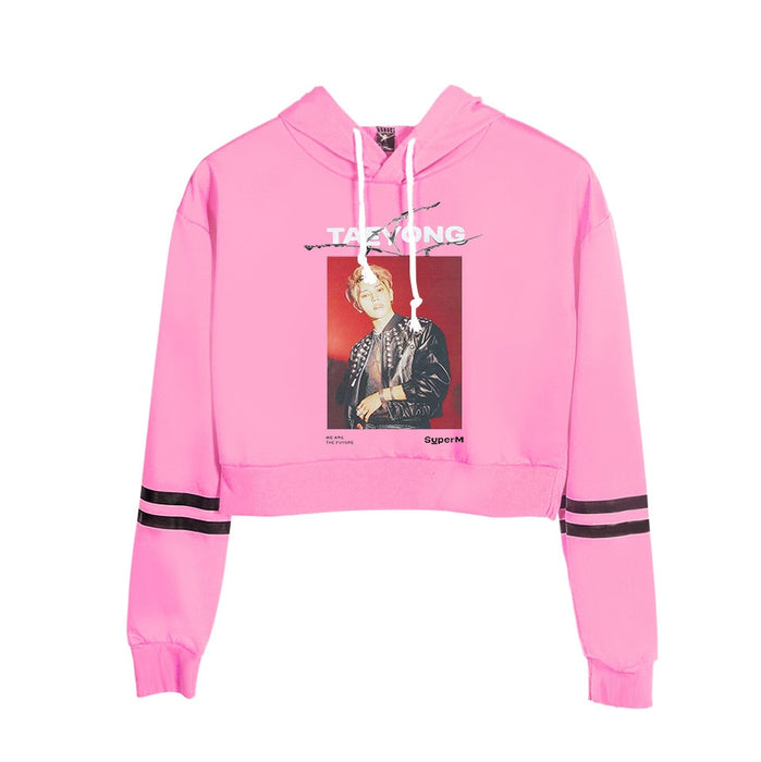 SuperM Fashion crop top Pullovers Sweatshirt Casual Popular cute Hoodies Sweatshirt